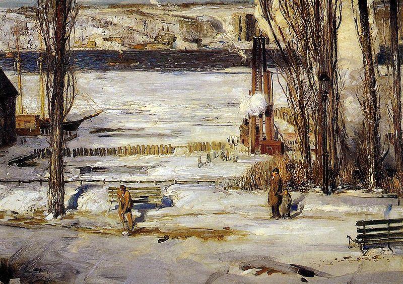 George Wesley Bellows A Morning Snow Hudson River china oil painting image